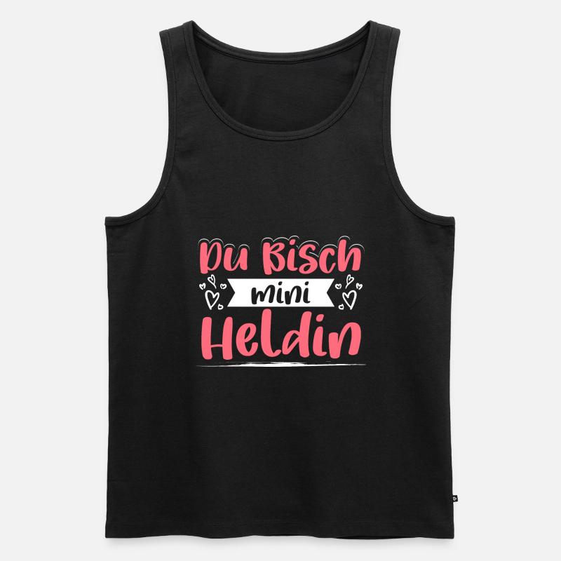 Du Bisch Heldin - Männer Premium Bio Tank Top - Schwarz