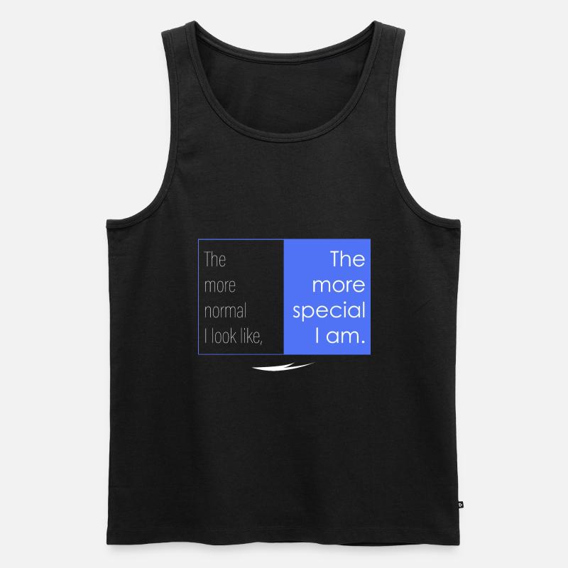 Je besonderer ich bin - Männer Premium Bio Tank Top - Schwarz