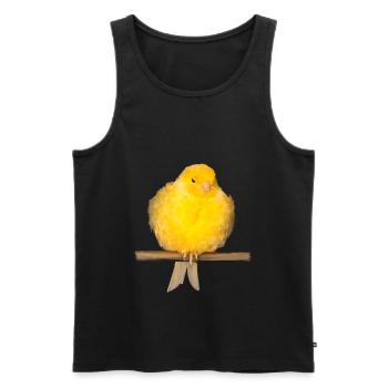 niedlicher Kanarienvogel mit gelben Federn - Männer Premium Bio Tank Top - Schwarz - Vorne - AI Model Male 178 light (178cm)