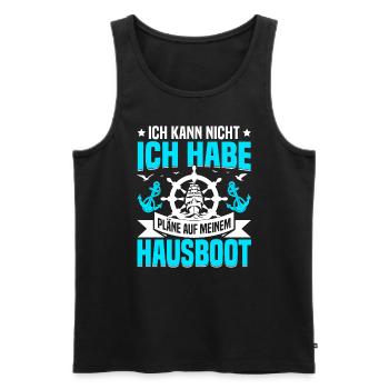 Houseboat license for houseboat captain - Men's Premium Organic Tank Top - black - Front - AI Model Male 178 light (178cm)