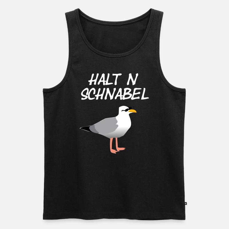 Coole Möwe - Männer Premium Bio Tank Top - Schwarz