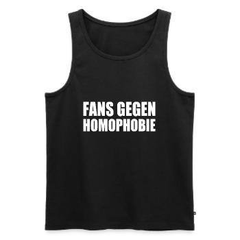 fans gegen homophobie - Männer Premium Bio Tank Top - Schwarz - Vorne - Michal (187cm)