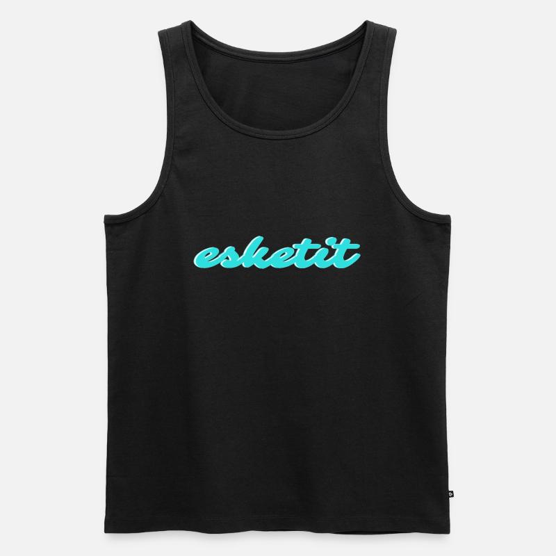 esketit - Männer Premium Bio Tank Top - Schwarz