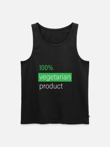 100% vegetarian product - Men's Premium Organic Tank Top - black