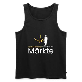 reiche Menschen ahnen Märkte - Männer Premium Bio Tank Top - Schwarz - Vorne - Michal (187cm)