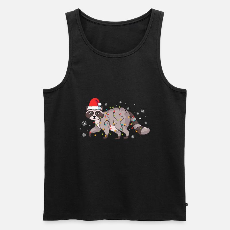 Waschbär - Männer Premium Bio Tank Top - Schwarz