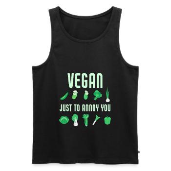 Végétalien Juste pour vous ennuyer Drôle De Végétal Végétal - Débardeur bio Premium Homme - noir - Devant - AI Model Male 178 light (178cm)