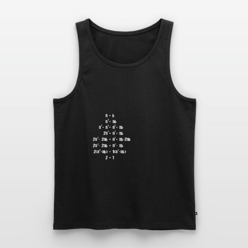 Zwei gleich eins Math-Assistent Geschenk Männer Premium Bio Tank Top