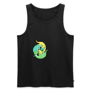Nessie Hug Hugger und Liebhaber Geschenk - Männer Premium Bio Tank Top - Schwarz - Vorne - Michal (187cm)