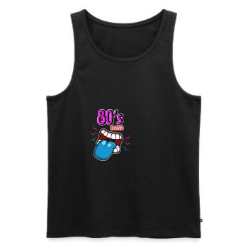 80s forever 80s symbol gift - Men's Premium Organic Tank Top - black - Front - AI Model Male 178 light (178cm)