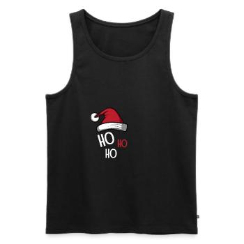 Ho ho ho. Poison de remplacement du Père Noël - Débardeur bio Premium Homme - noir - Devant - Michal (187cm)