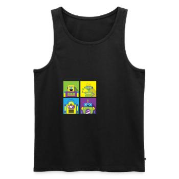 Happy Robot Toy Collector Poison - Men's Premium Organic Tank Top - black - Front - Michal (187cm)