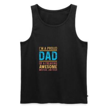 Stolzer Vater Liebevoller Vater Gift - Männer Premium Bio Tank Top - Schwarz - Vorne - AI Model Male 178 light (178cm)