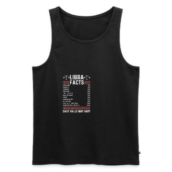 Libra Facts Friendly Person Poison - Men's Premium Organic Tank Top - black - Front - Michal (187cm)