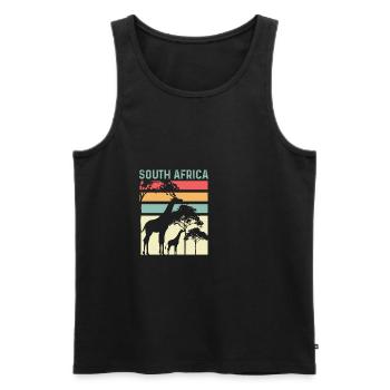 Safari Afrique Amoureux de la nature Poison - Débardeur bio Premium Homme - noir - Devant - Michal (187cm)