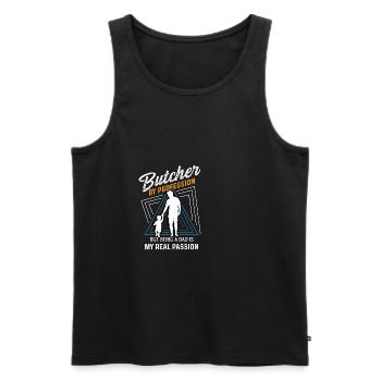 Véritable Passion Loving Père Cadeau - Débardeur bio Premium Homme - noir - Devant - Michal (187cm)