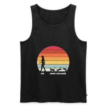 Ich meine Follower Katze Katzen Katzenliebhaberin - Männer Premium Bio Tank Top - Schwarz - Vorne - Michal (187cm)