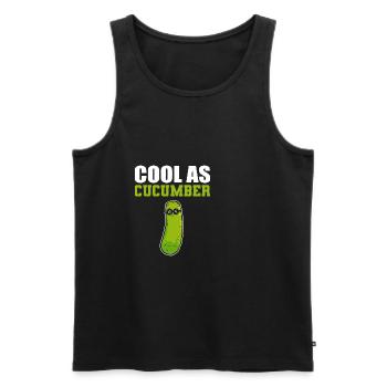Cool wie Gurke Coole Person Gift - Männer Premium Bio Tank Top - Schwarz - Vorne - AI Model Male 178 light (178cm)