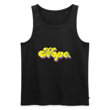 Nope - Men's Premium Organic Tank Top - black - Front - Michal (187cm)