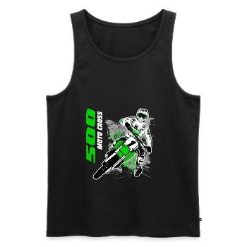 MotoCross - Supercross - MX - SX - FMX - Männer Premium Bio Tank Top - Schwarz - Vorne - AI Model Male 178 light (178cm)