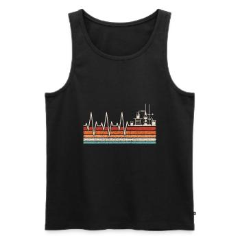 Chemist Heartbeat - Men's Premium Organic Tank Top - black - Front - Michal (187cm)