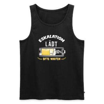 Eskalation Lädt Bitte Warten - Männer Premium Bio Tank Top - Schwarz - Vorne - Michal (187cm)
