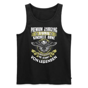 Jahrgang 1985 - Männer Premium Bio Tank Top - Schwarz - Vorne - Michal (187cm)