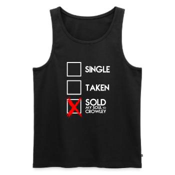 SOLD, GIFT - Men's Premium Organic Tank Top - black - Front - AI Model Male 178 light (178cm)