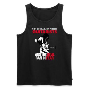 Guitariste guitare guitariste - Débardeur bio Premium Homme - noir - Devant - AI Model Male 178 light (178cm)