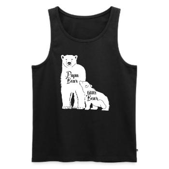 Eisbären Papa und Sohn Bär Bären Geschenk - Männer Premium Bio Tank Top - Schwarz - Vorne - AI Model Male 178 light (178cm)