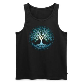 Tree of Life Yggdrasil World Tree, tree of life - Men's Premium Organic Tank Top - black - Front - AI Model Male 178 light (178cm)
