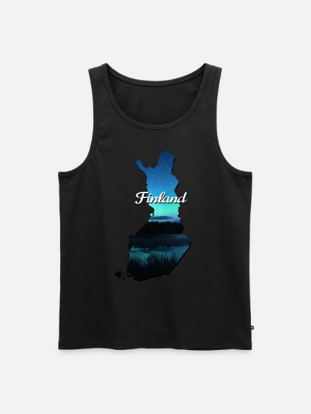 The map of Finland - Men's Premium Organic Tank Top - black