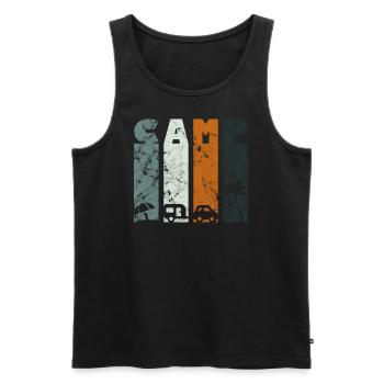 Camp Caravan Camper - Men's Premium Organic Tank Top - black - Front - Michal (187cm)