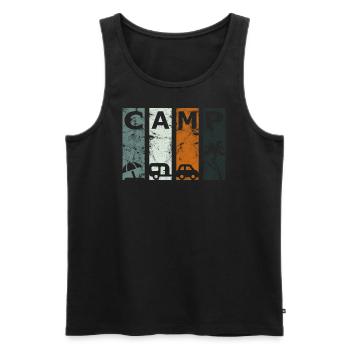 Camp Caravan Camper - Men's Premium Organic Tank Top - black - Front - Michal (187cm)