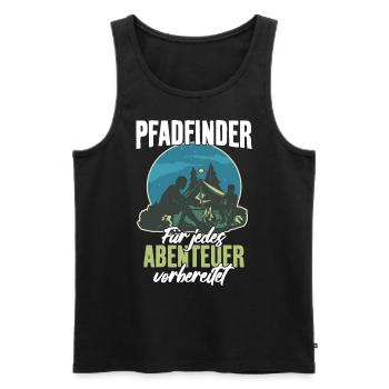Pfadfinder für jedes Abenteuer vorbereitet - Männer Premium Bio Tank Top - Schwarz - Vorne - Michal (187cm)
