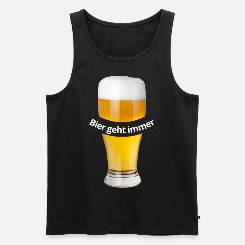 Bier geht immer - Männer Premium Bio Tank Top - Schwarz