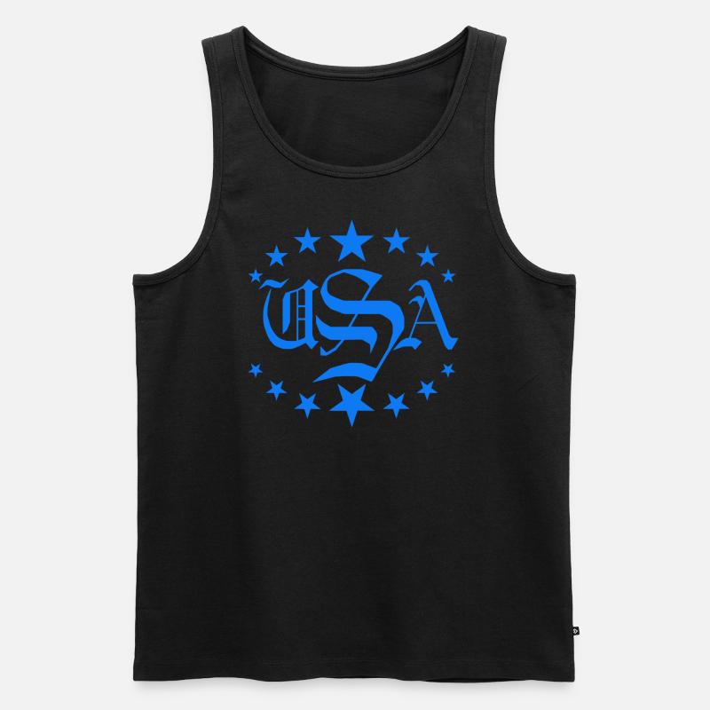 light blue design - Männer Premium Bio Tank Top - Schwarz