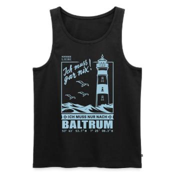 Baltrum Urlaub Nordsee Insel Strand Leuchtturm - Männer Premium Bio Tank Top - Schwarz - Vorne - AI Model Male 178 light (178cm)