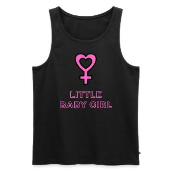 Annonce de bébé - Filles - Grossesse - Débardeur bio Premium Homme - noir - Devant - AI Model Male 178 light (178cm)