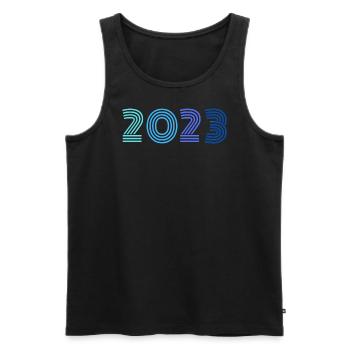 Année 2023 - Débardeur bio Premium Homme - noir - Devant - Michal (187cm)