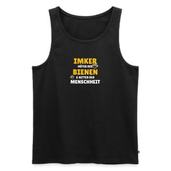 Imker - Hüter der Bienen & Retter der Menschheit - Männer Premium Bio Tank Top - Schwarz - Vorne - AI Model Male 178 light (178cm)