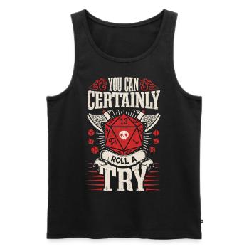 Dragon Role Playing Games - Du kannst es auf jeden Fall ausprobieren - Männer Premium Bio Tank Top - Schwarz - Vorne - Michal (187cm)
