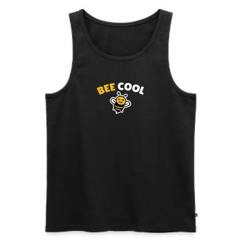 Bee cool - Men's Premium Organic Tank Top - black - Front - AI Model Male 178 light (178cm)