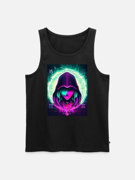 Blockchain Priest - Männer Premium Bio Tank Top - Schwarz