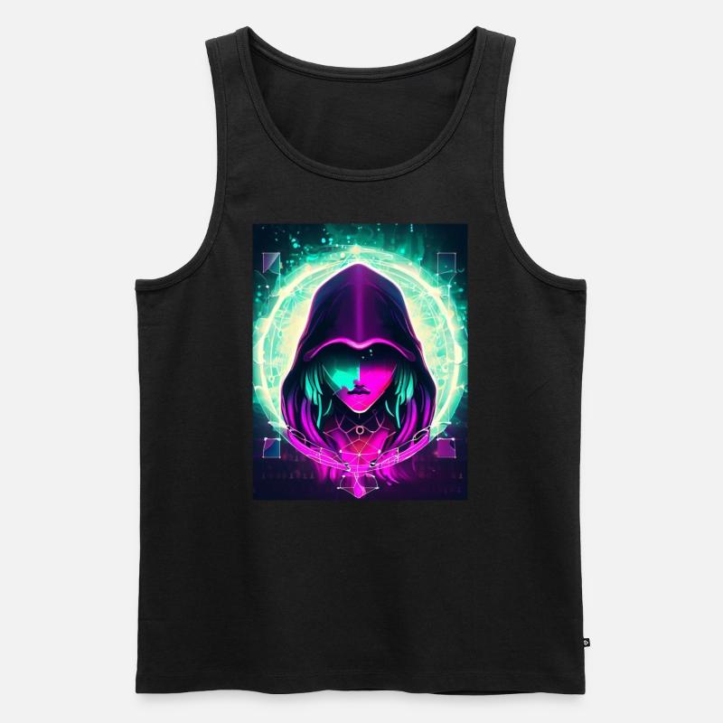 Blockchain Priest - Männer Premium Bio Tank Top - Schwarz