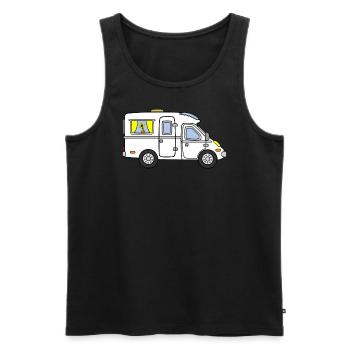 Motorhome semi-integrated - Men's Premium Organic Tank Top - black - Front - AI Model Male 178 light (178cm)