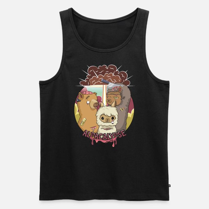 Alpakalypse - Männer Premium Bio Tank Top - Schwarz
