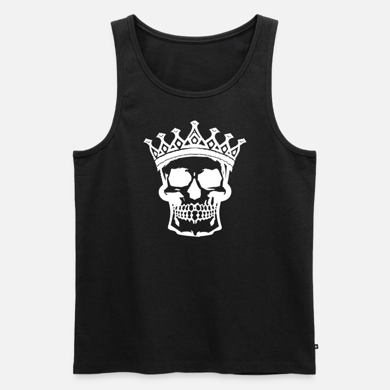 king skull - Männer Premium Bio Tank Top - Schwarz