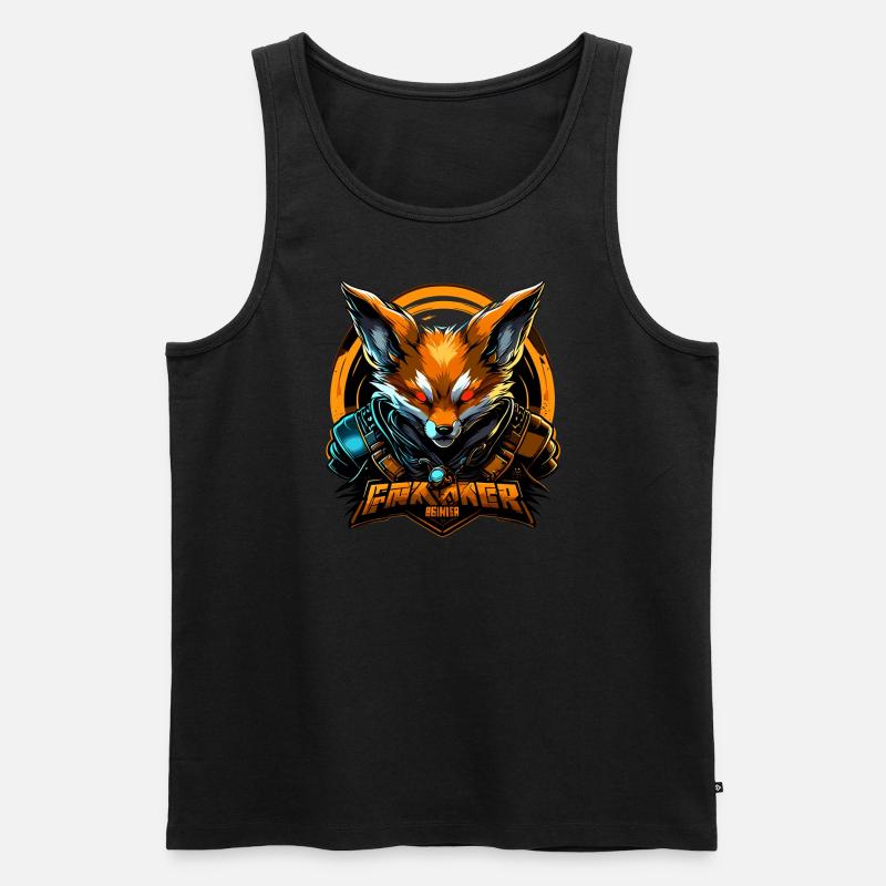 fox gaming - Männer Premium Bio Tank Top - Schwarz
