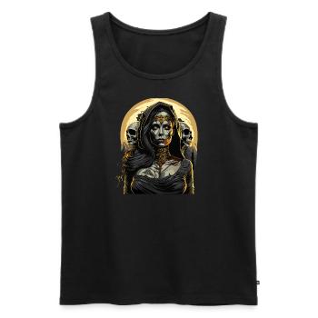 Reine de la mort - Débardeur bio Premium Homme - noir - Devant - AI Model Male 178 light (178cm)